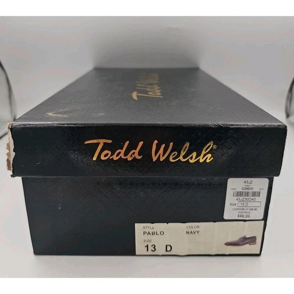 Todd Welsh Men's Dress Shoes‎ Pablo Size 13 D Navy